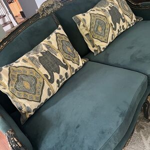 POTTERY BARN EMBELLISHED IKHAT PATTERN (2)24x14 decorative pillows